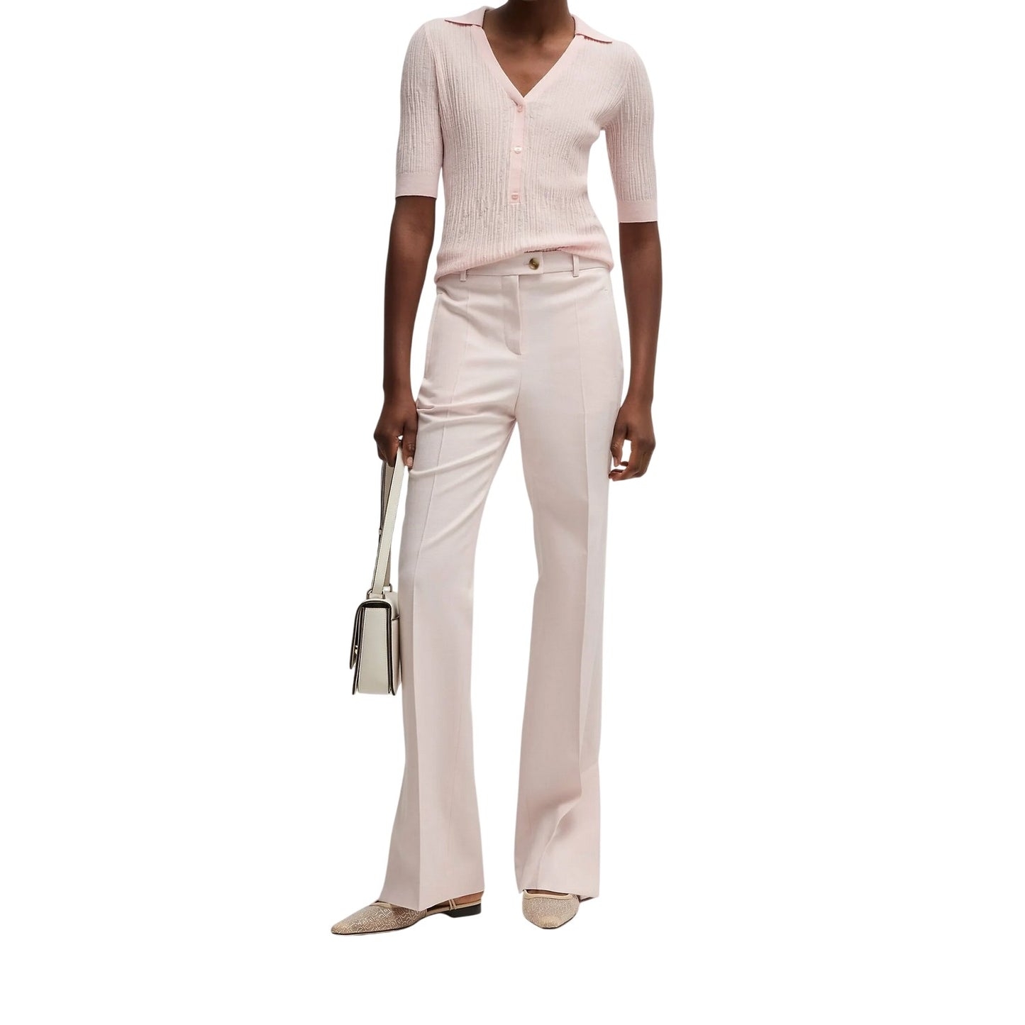 Peach - Lifestyle - Boss Womens-Ladies Terela Straight Leg Chinos