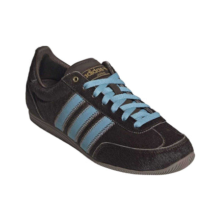 Brown-Blue - Front - Adidas Womens-Ladies Japan Logo Leather Shoes