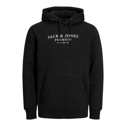 Black - Front - Jack And Jones Mens Bluarchie Logo Long-Sleeved Hoodie