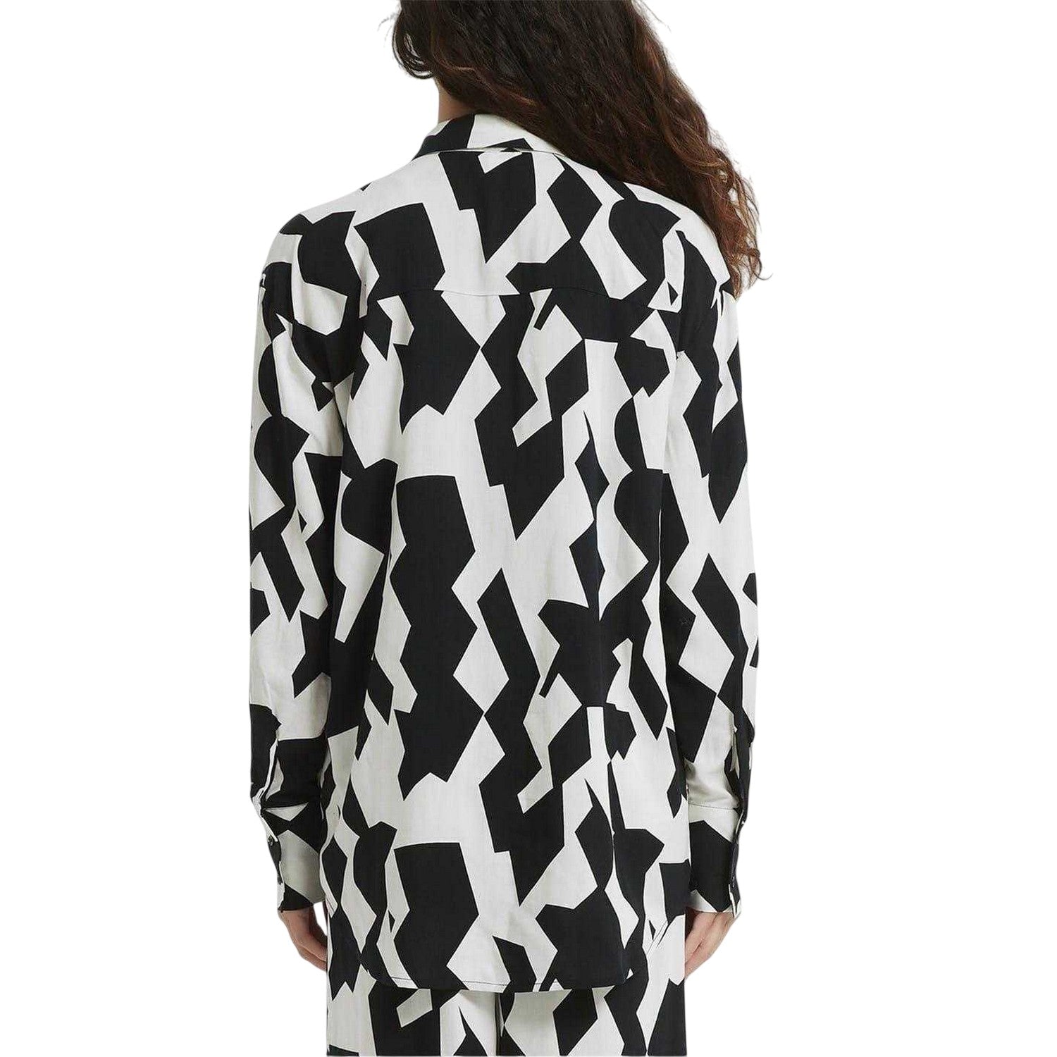 Black-White - Back - Be You Womens-Ladies Monochrome Shirt