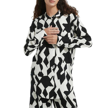 Black-White - Front - Be You Womens-Ladies Monochrome Shirt