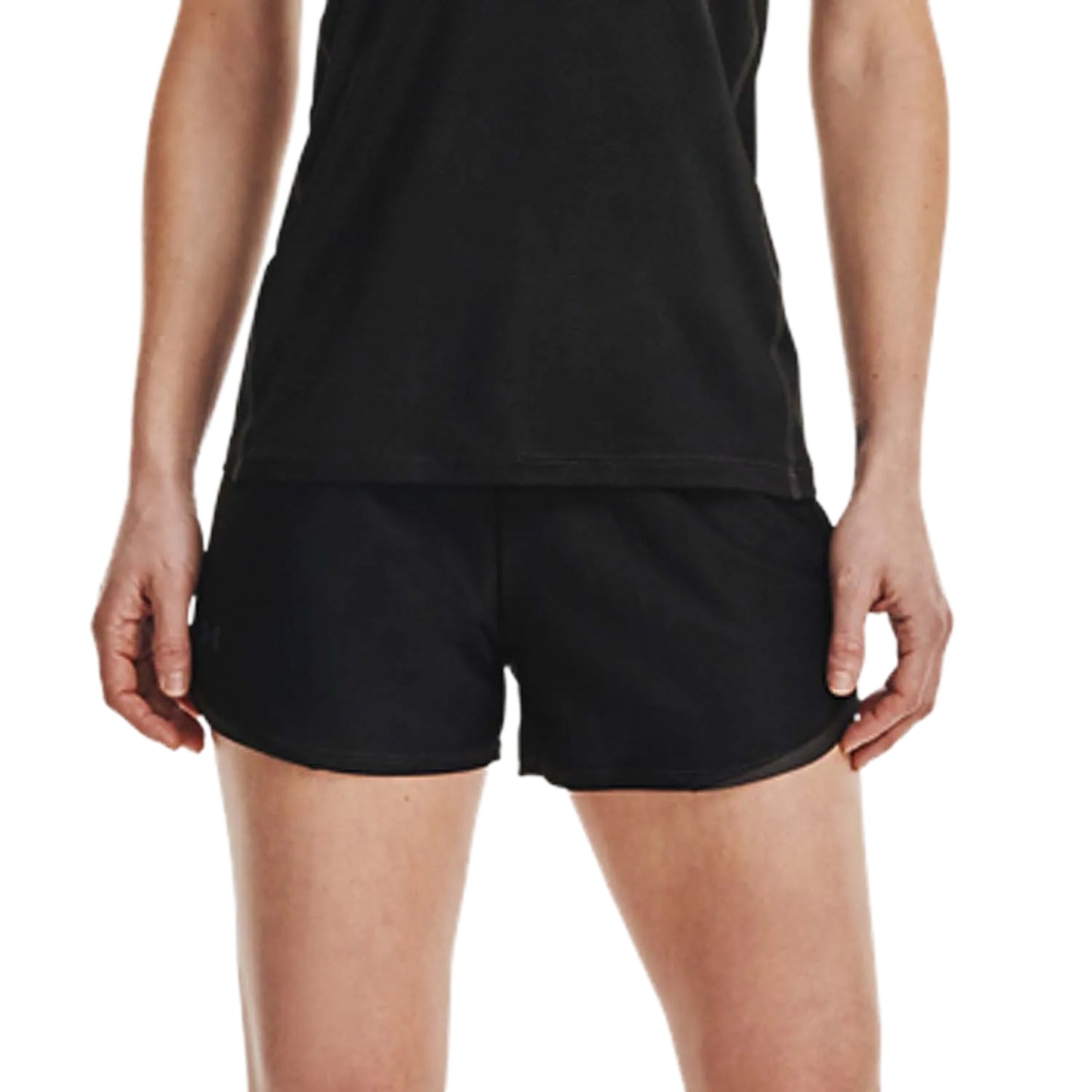 Black - Front - Under Armour Womens-Ladies Play Up 2.0 Shorts