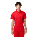Red - Side - Lacoste Mens Novak Djokovic Fan Regular Tennis Polo Shirt