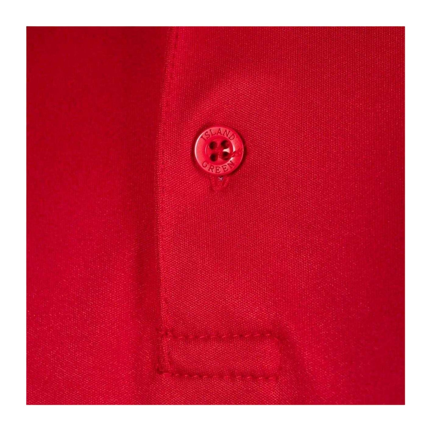 Red - Side - Island Green Mens Performance Golf Polo Shirt