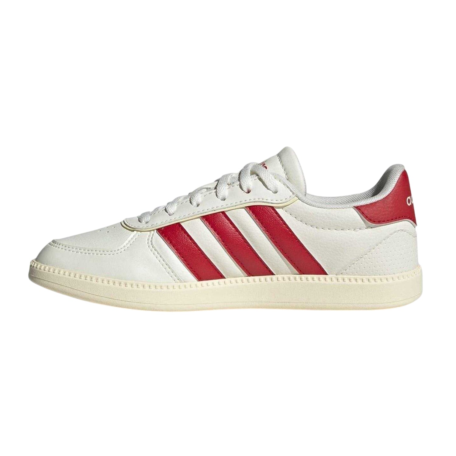 White-Scarlet - Side - Adidas Mens Breaknet Sleek Trainers