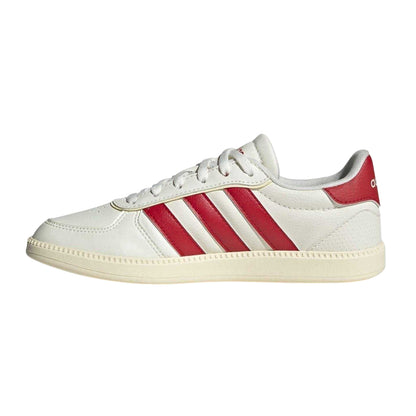 White-Scarlet - Side - Adidas Mens Breaknet Sleek Trainers