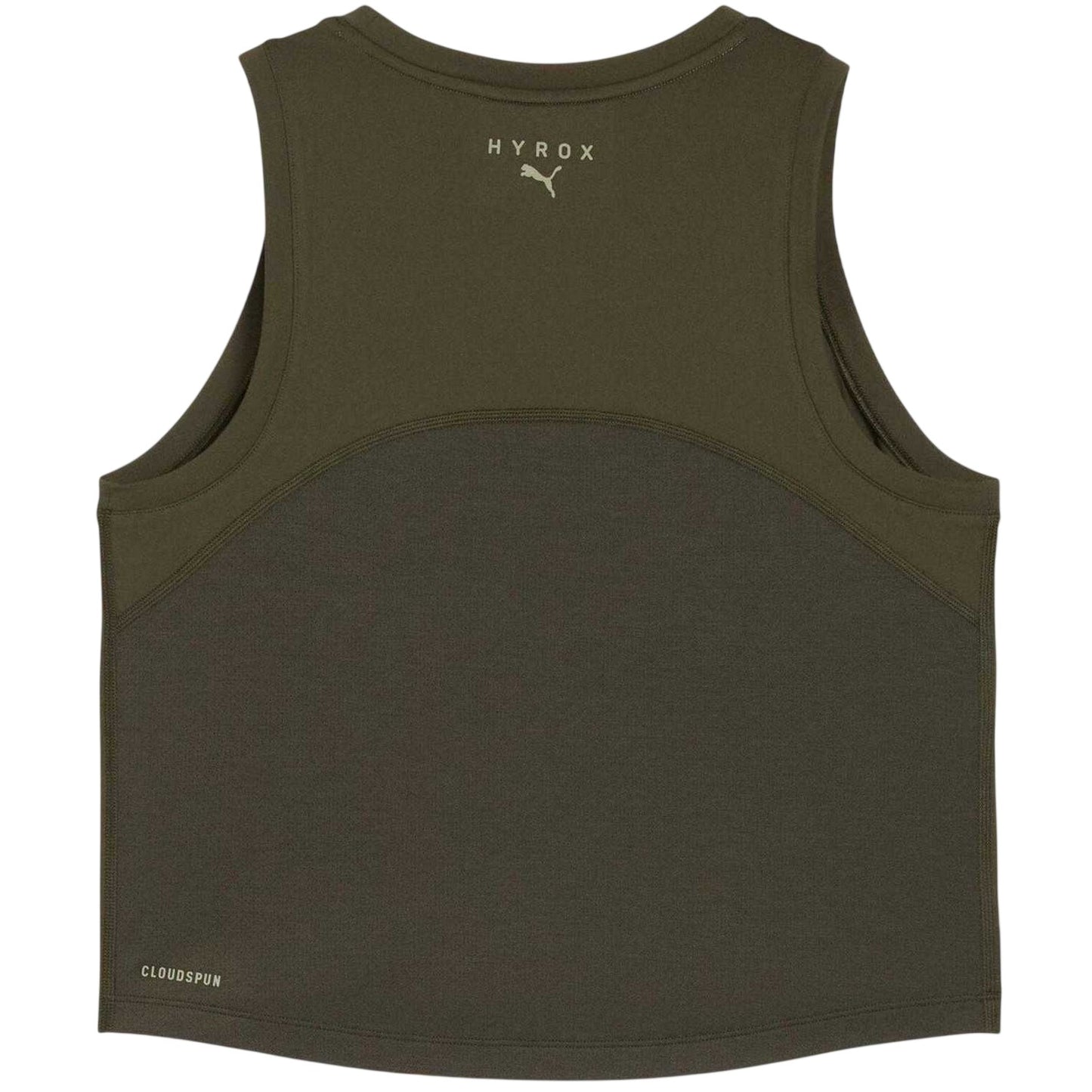 Dark Olive - Back - Puma Womens-Ladies Hyrox Performance Vest Top