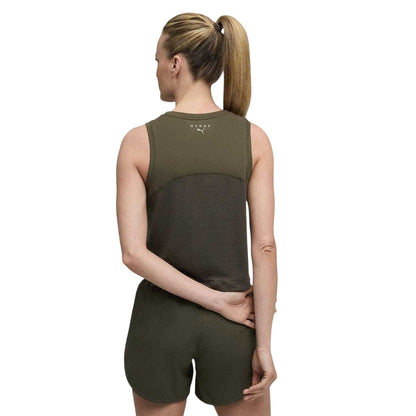 Dark Olive - Side - Puma Womens-Ladies Hyrox Performance Vest Top