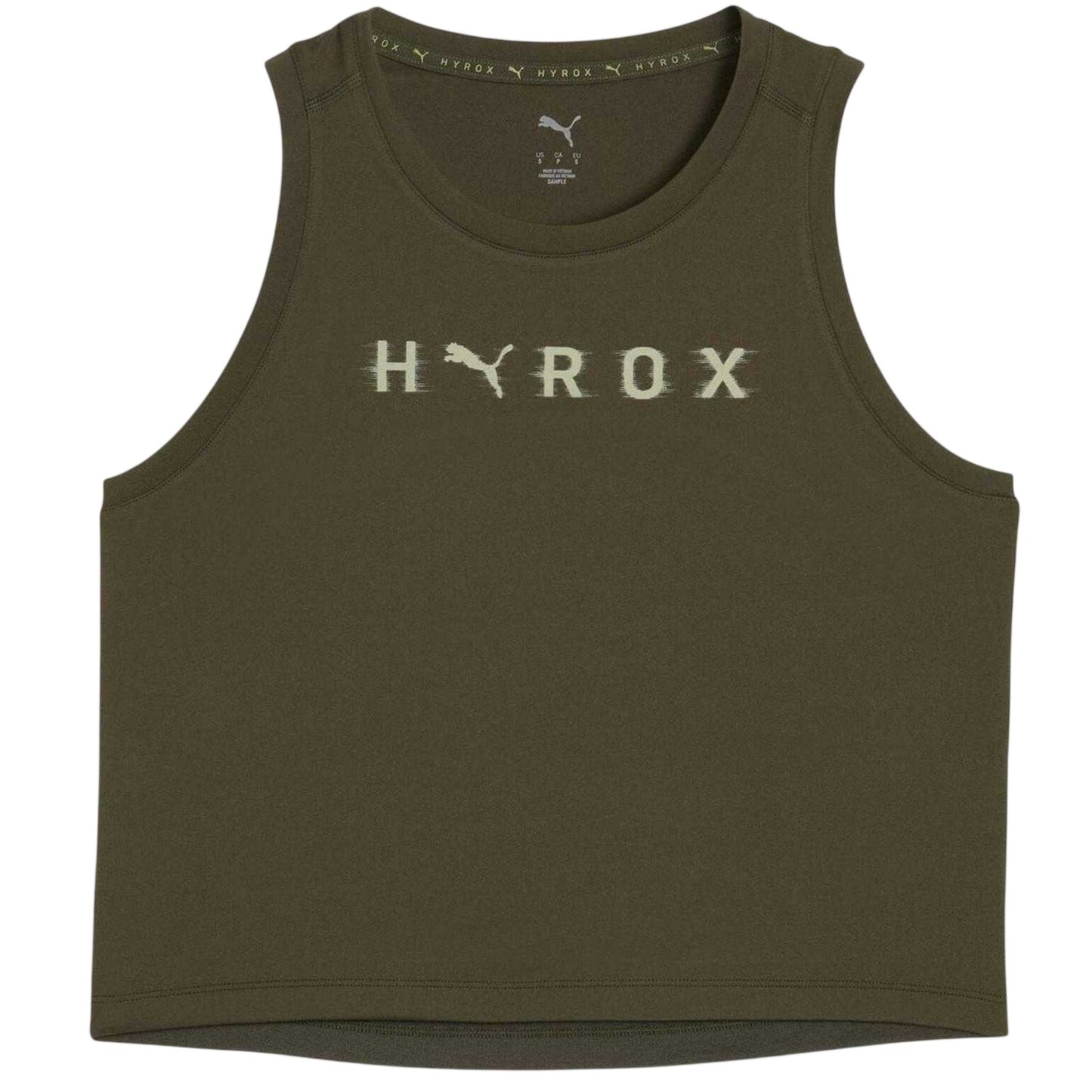 Dark Olive - Front - Puma Womens-Ladies Hyrox Performance Vest Top