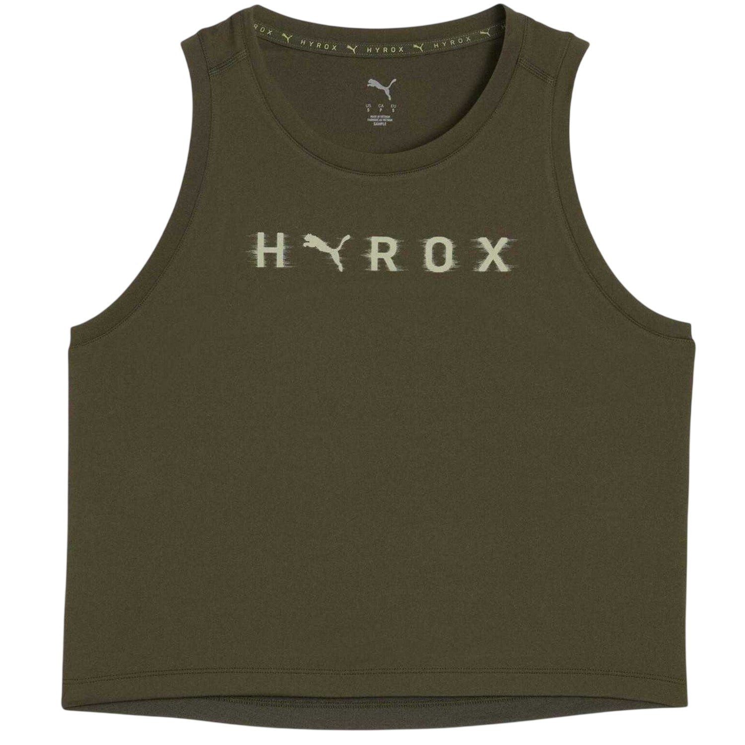 Dark Olive - Front - Puma Womens-Ladies Hyrox Performance Vest Top