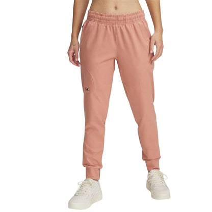 Pink - Front - Under Armour Womens-Ladies Unstoppable Performance Tracksuit Bottoms