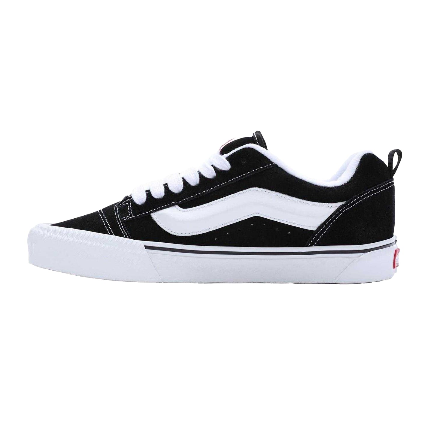 Black-White - Back - Vans Mens Knu Skool Padded Suede Skate Shoes