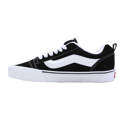 Black-White - Back - Vans Mens Knu Skool Padded Suede Skate Shoes