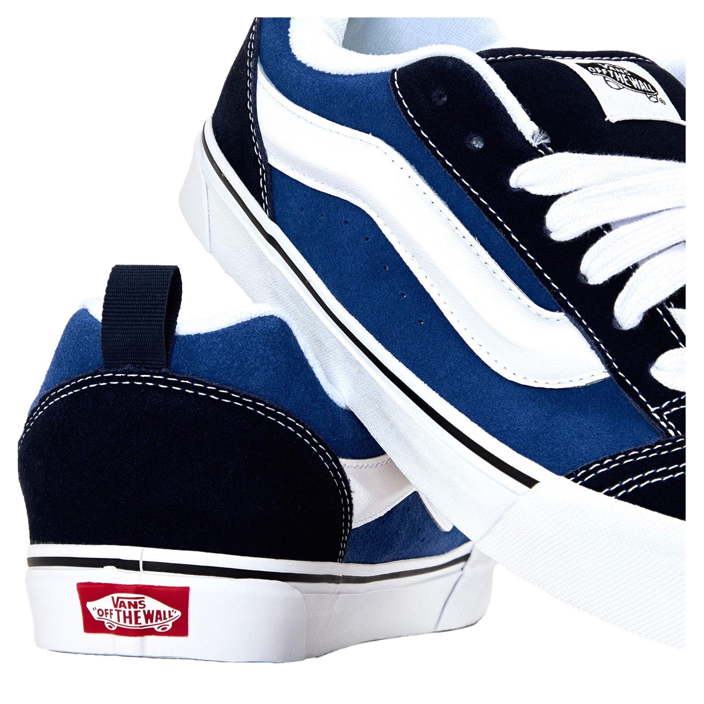 Navy-White - Lifestyle - Vans Mens Knu Skool Padded Suede Skate Shoes