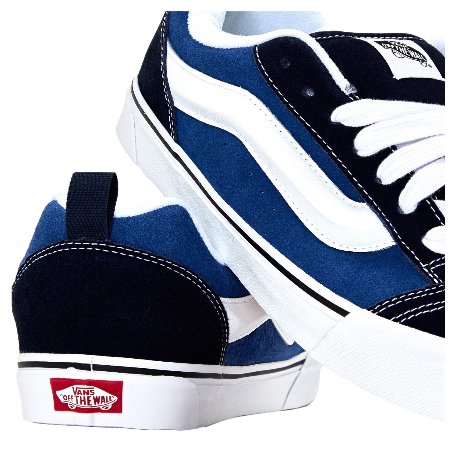 Navy-White - Lifestyle - Vans Mens Knu Skool Padded Suede Skate Shoes