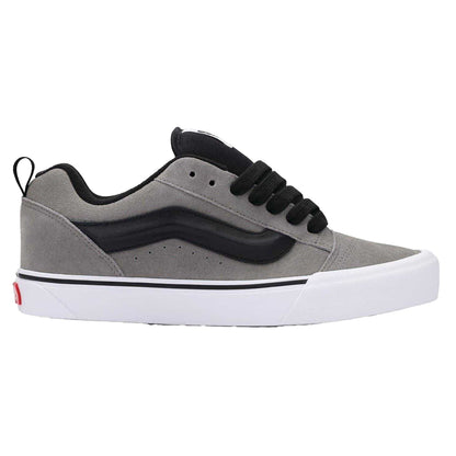 Pewter - Front - Vans Mens Knu Skool Padded Suede Skate Shoes