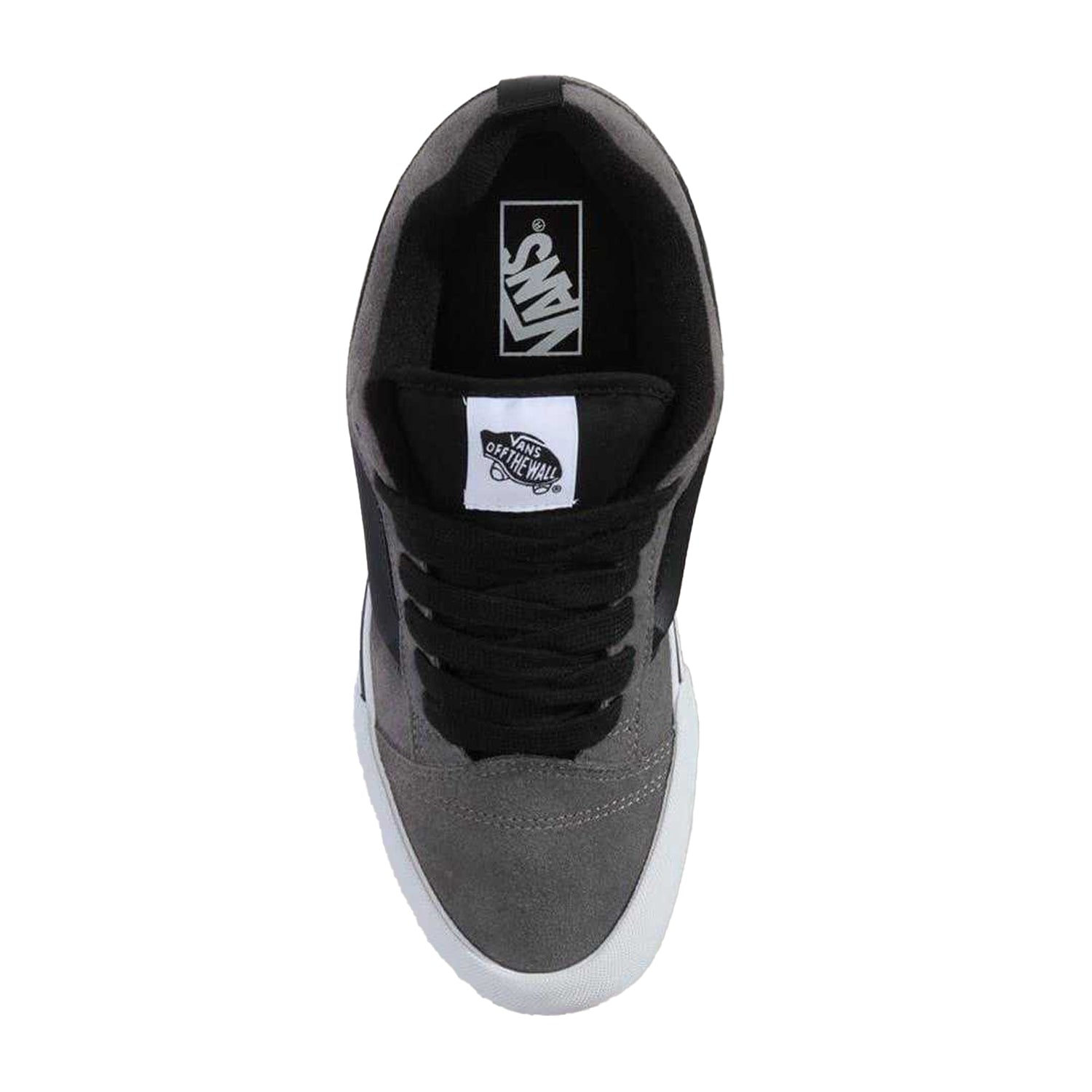 Pewter - Side - Vans Mens Knu Skool Padded Suede Skate Shoes