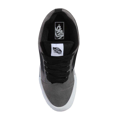 Pewter - Side - Vans Mens Knu Skool Padded Suede Skate Shoes