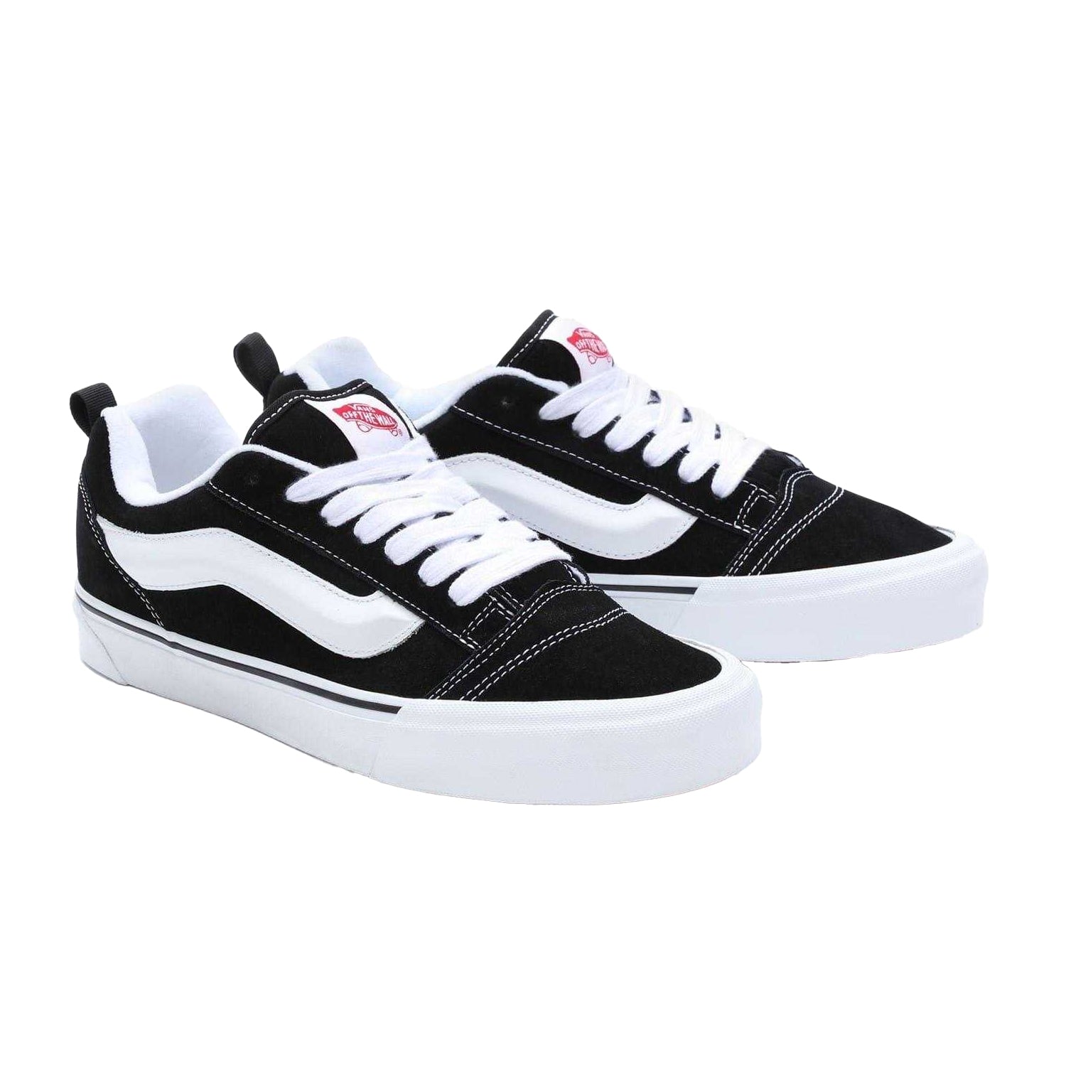 Black-White - Lifestyle - Vans Mens Knu Skool Padded Suede Skate Shoes