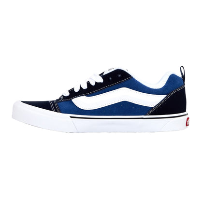 Navy-White - Back - Vans Mens Knu Skool Padded Suede Skate Shoes