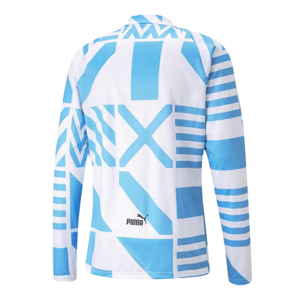 White-Blue - Back - Puma Mens Prematch 22-23 Manchester City FC Top