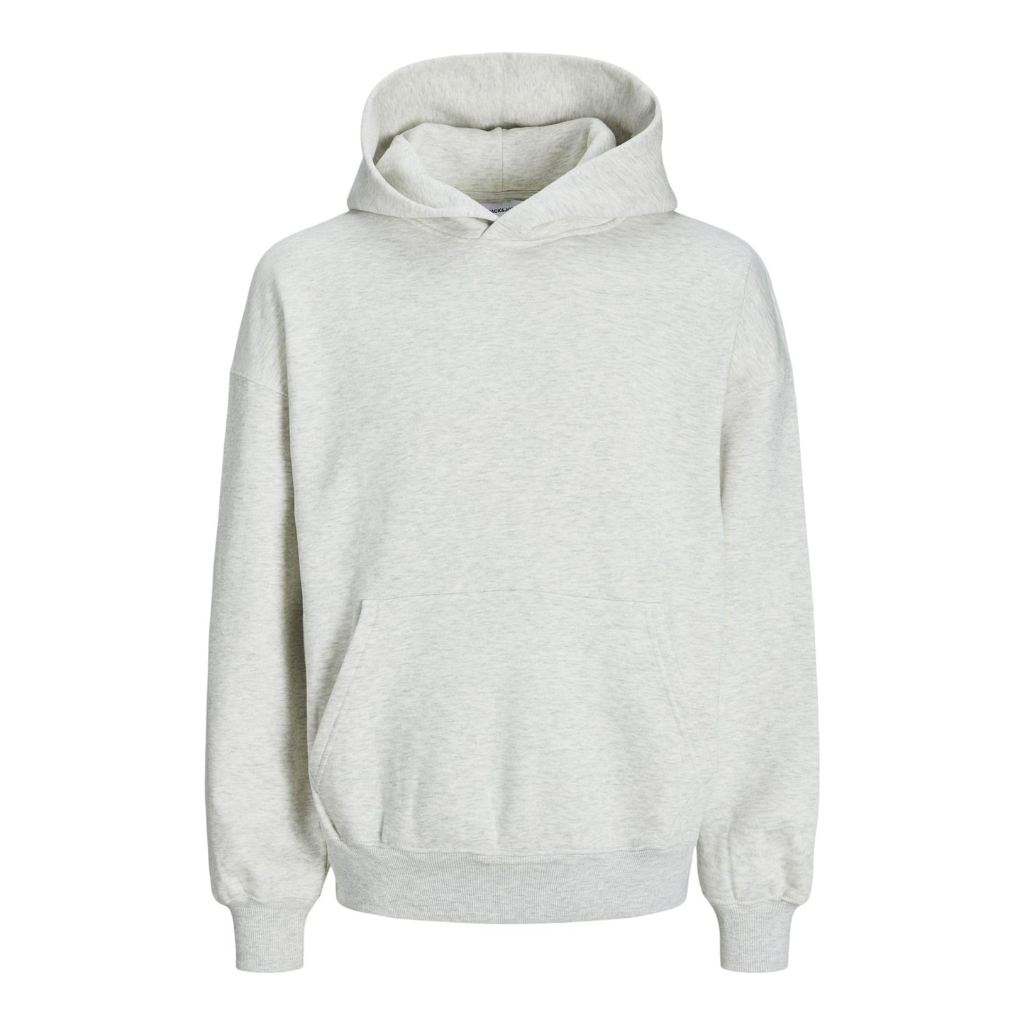 White Melange - Front - Jack And Jones Mens Brushed Hoodie