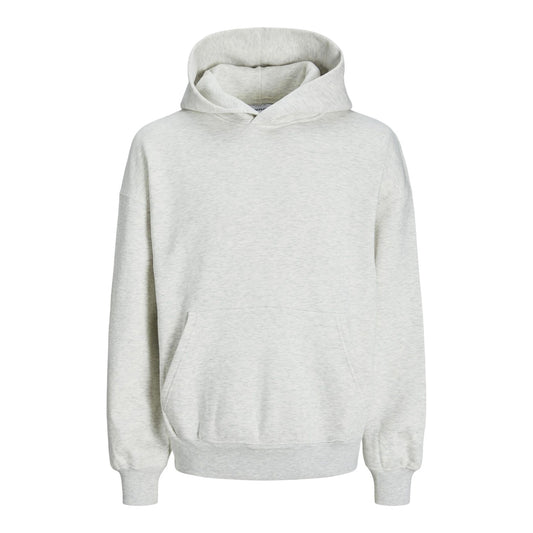 White Melange - Front - Jack And Jones Mens Brushed Hoodie