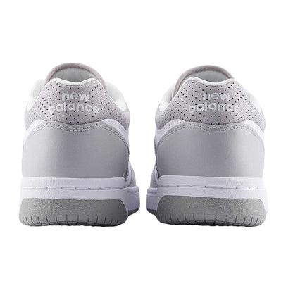 Grey-White - Back - New Balance Mens BB480IGB Leather Trainers