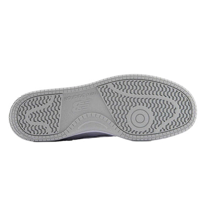 Grey-White - Lifestyle - New Balance Mens BB480IGB Leather Trainers