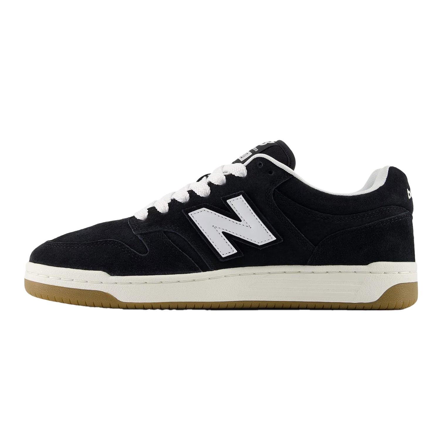 Black-White - Back - New Balance Mens BB480IGB Leather Trainers