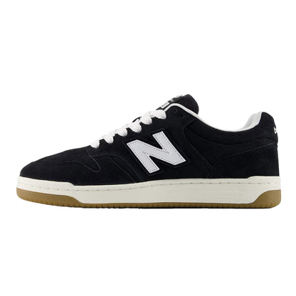 Black-White - Back - New Balance Mens BB480IGB Leather Trainers