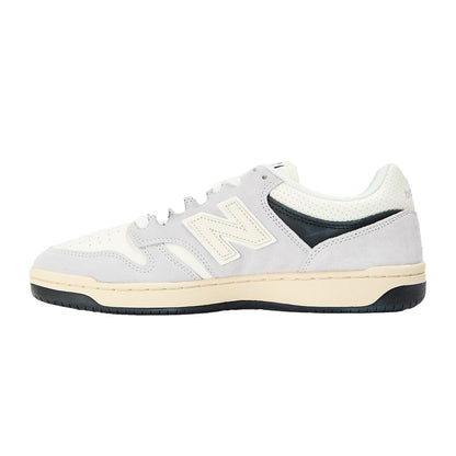 Grey-Sea Salt - Back - New Balance Mens BB480IGB Leather Trainers