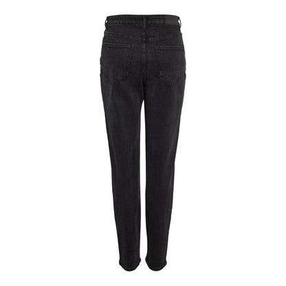 Black Denim - Back - Noisy May Womens-Ladies High Waist Mom Jeans