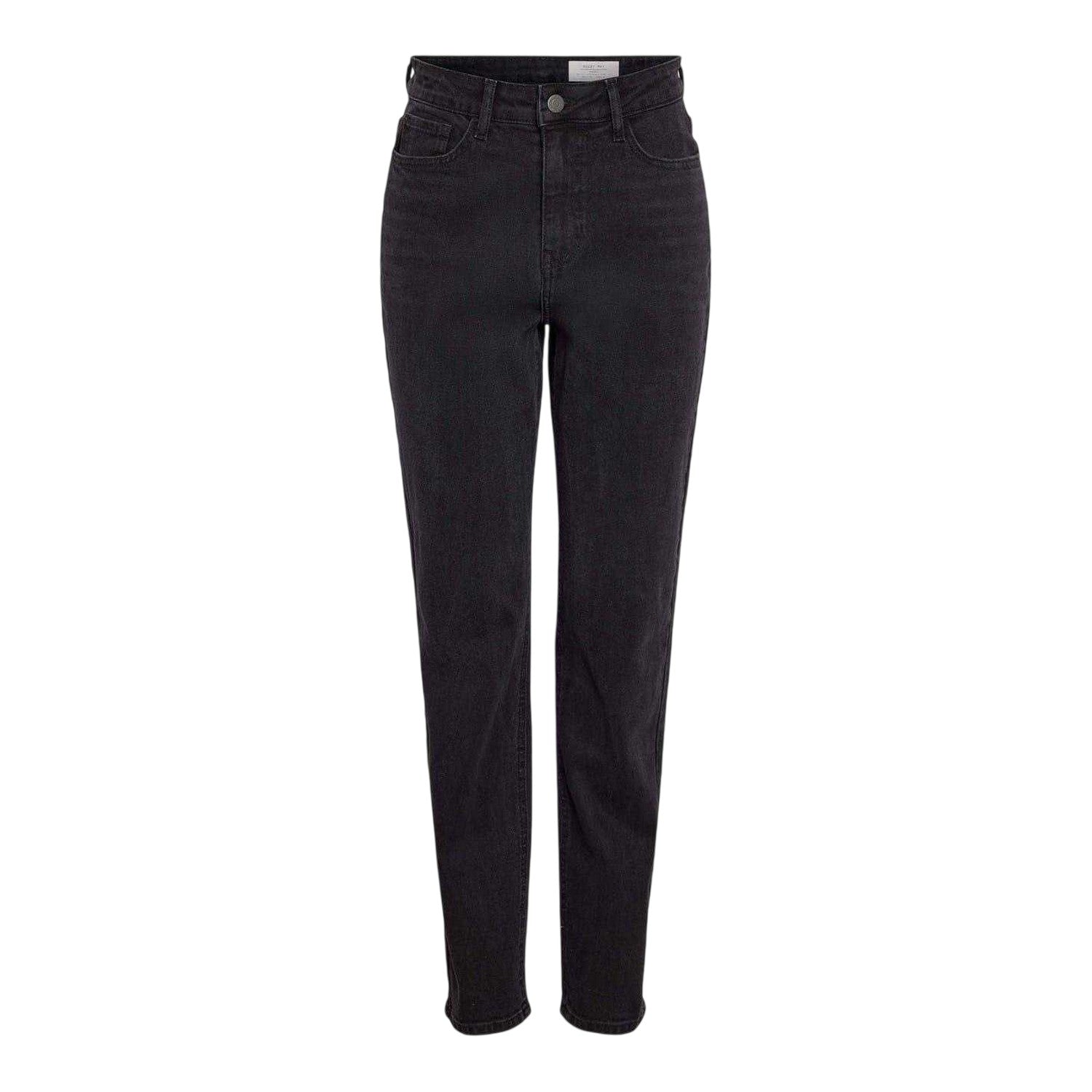 Black Denim - Front - Noisy May Womens-Ladies High Waist Mom Jeans