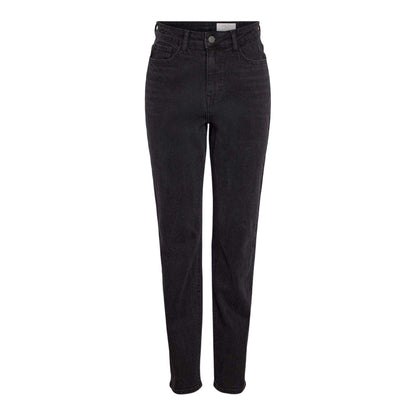 Black Denim - Front - Noisy May Womens-Ladies High Waist Mom Jeans