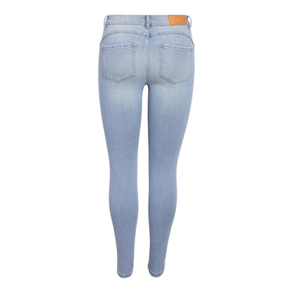 Light Blue - Back - Noisy May Womens-Ladies Denim 5 Pockets Skinny Jeans