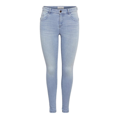 Light Blue - Front - Noisy May Womens-Ladies Denim 5 Pockets Skinny Jeans