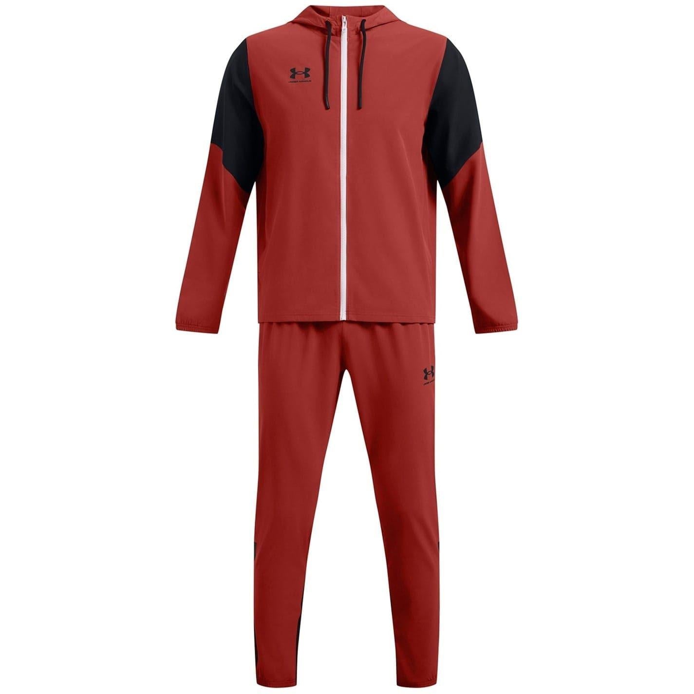 Orange - Front - Under Armour Mens Challenger Pro Long-Sleeved Tracksuit
