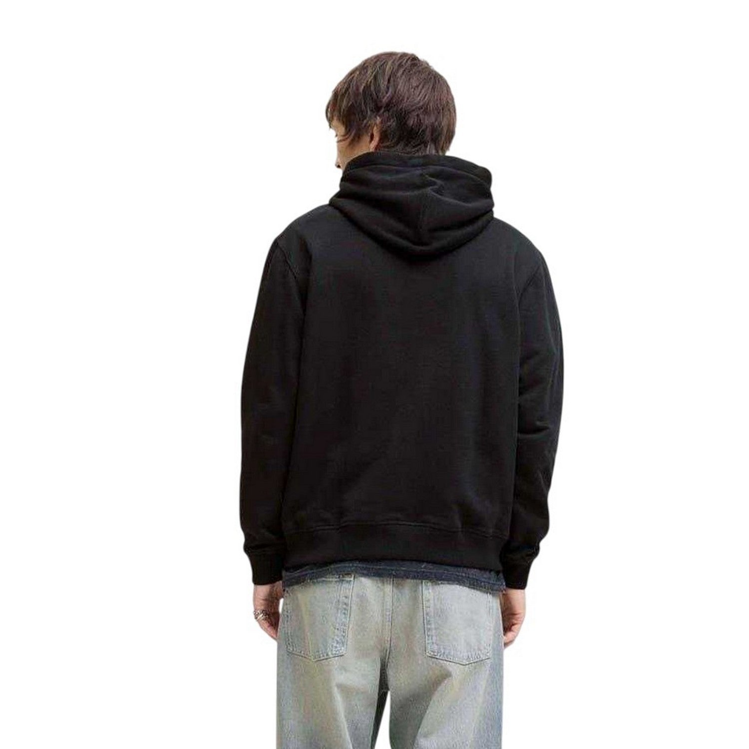 Black - Back - Jack And Jones Mens Relaxed Fit Hoodie