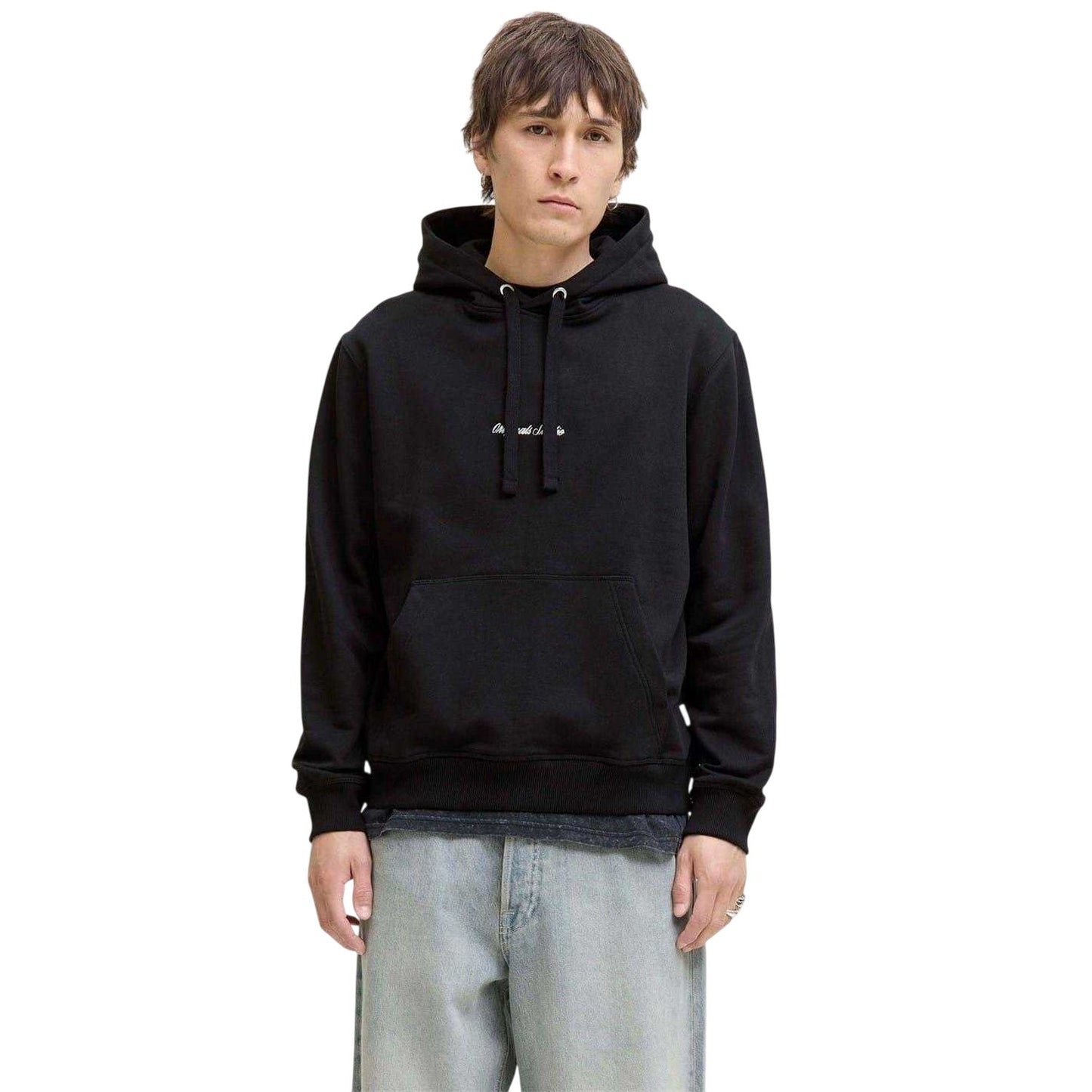 Black - Side - Jack And Jones Mens Relaxed Fit Hoodie