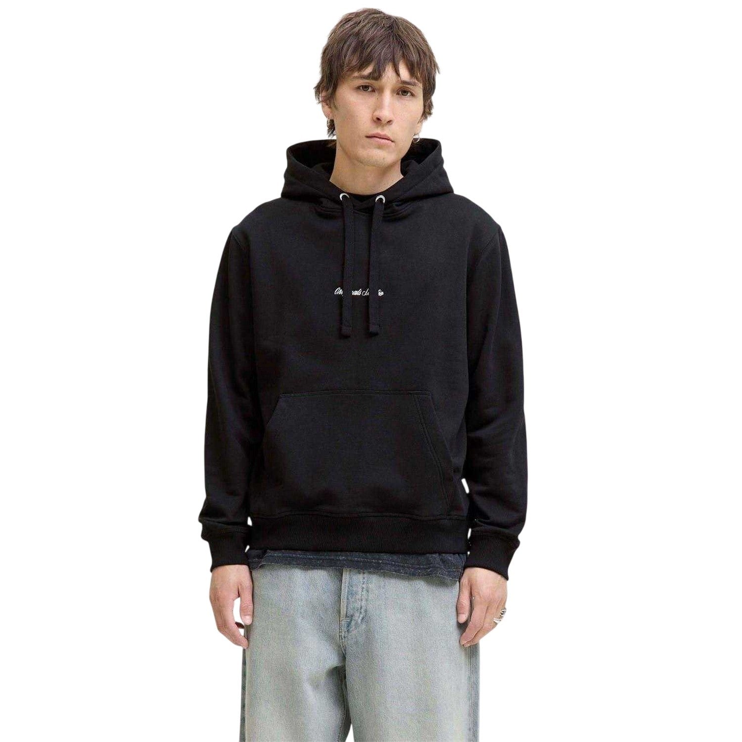 Black - Side - Jack And Jones Mens Relaxed Fit Hoodie