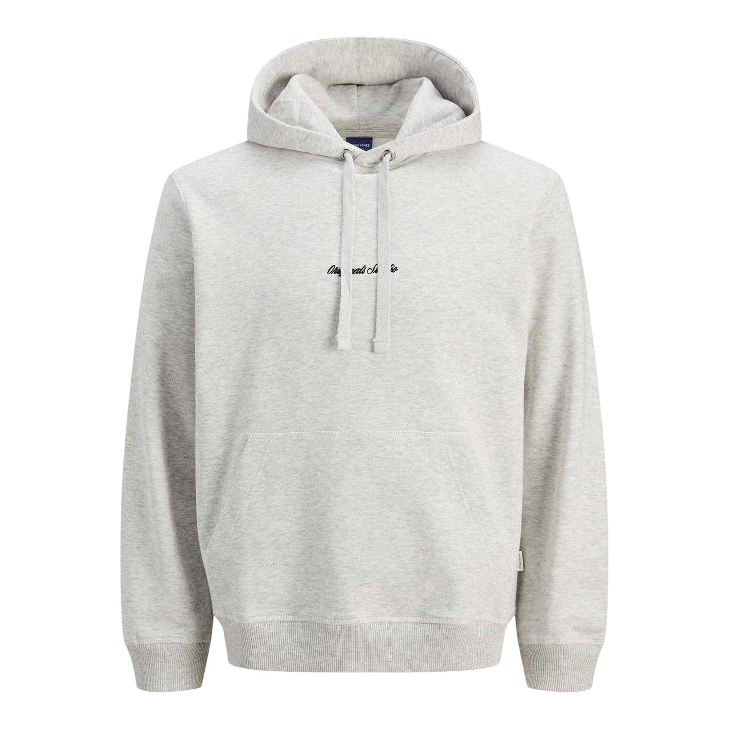 White Melange Marl - Front - Jack And Jones Mens Relaxed Fit Hoodie