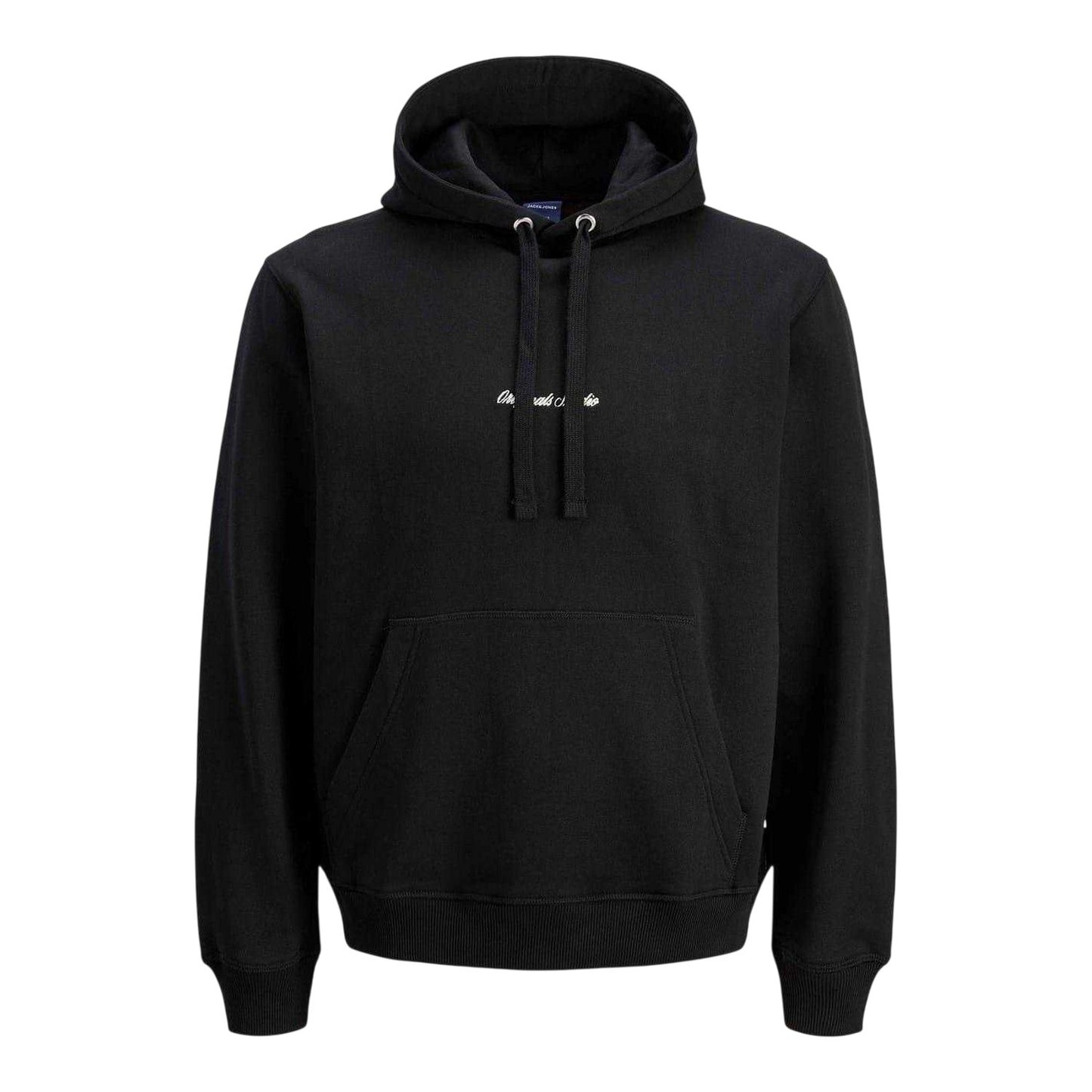 Black - Front - Jack And Jones Mens Relaxed Fit Hoodie
