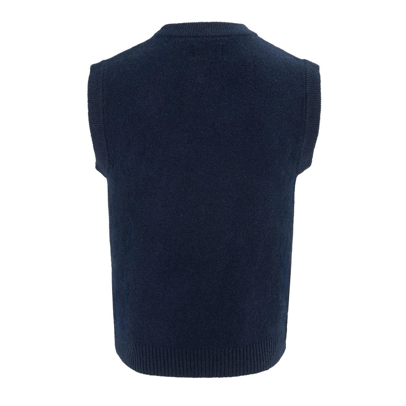 Navy - Back - Firetrap Mens Crew Neck Sleeveless Sweater Vest