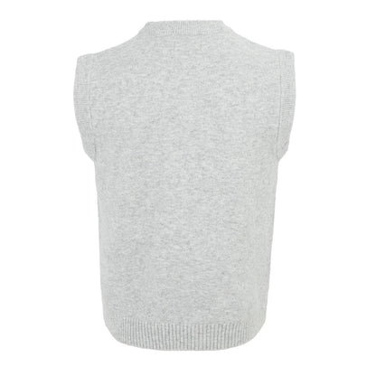 Light Grey - Back - Firetrap Mens Crew Neck Sleeveless Sweater Vest