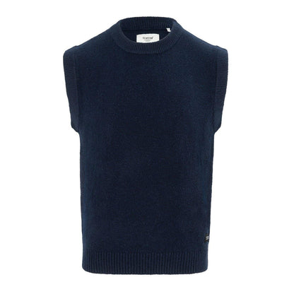 Navy - Front - Firetrap Mens Crew Neck Sleeveless Sweater Vest