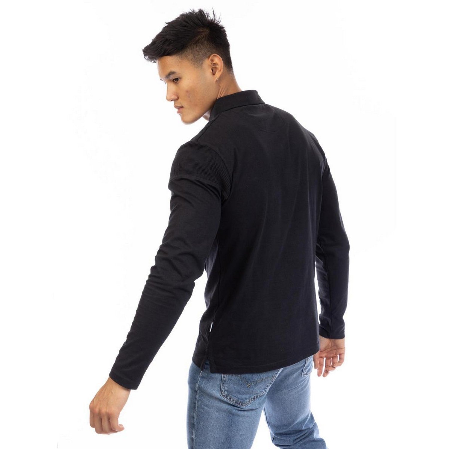 Black - Back - Peter Werth Mens Chessum Polo Shirt