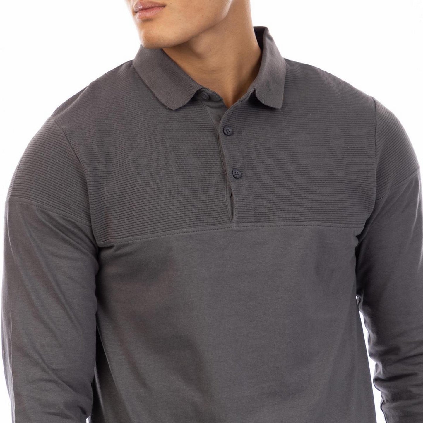Charcoal - Side - Peter Werth Mens Chessum Polo Shirt