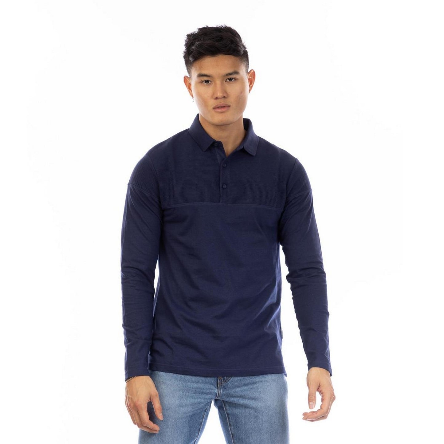 Navy - Front - Peter Werth Mens Chessum Polo Shirt