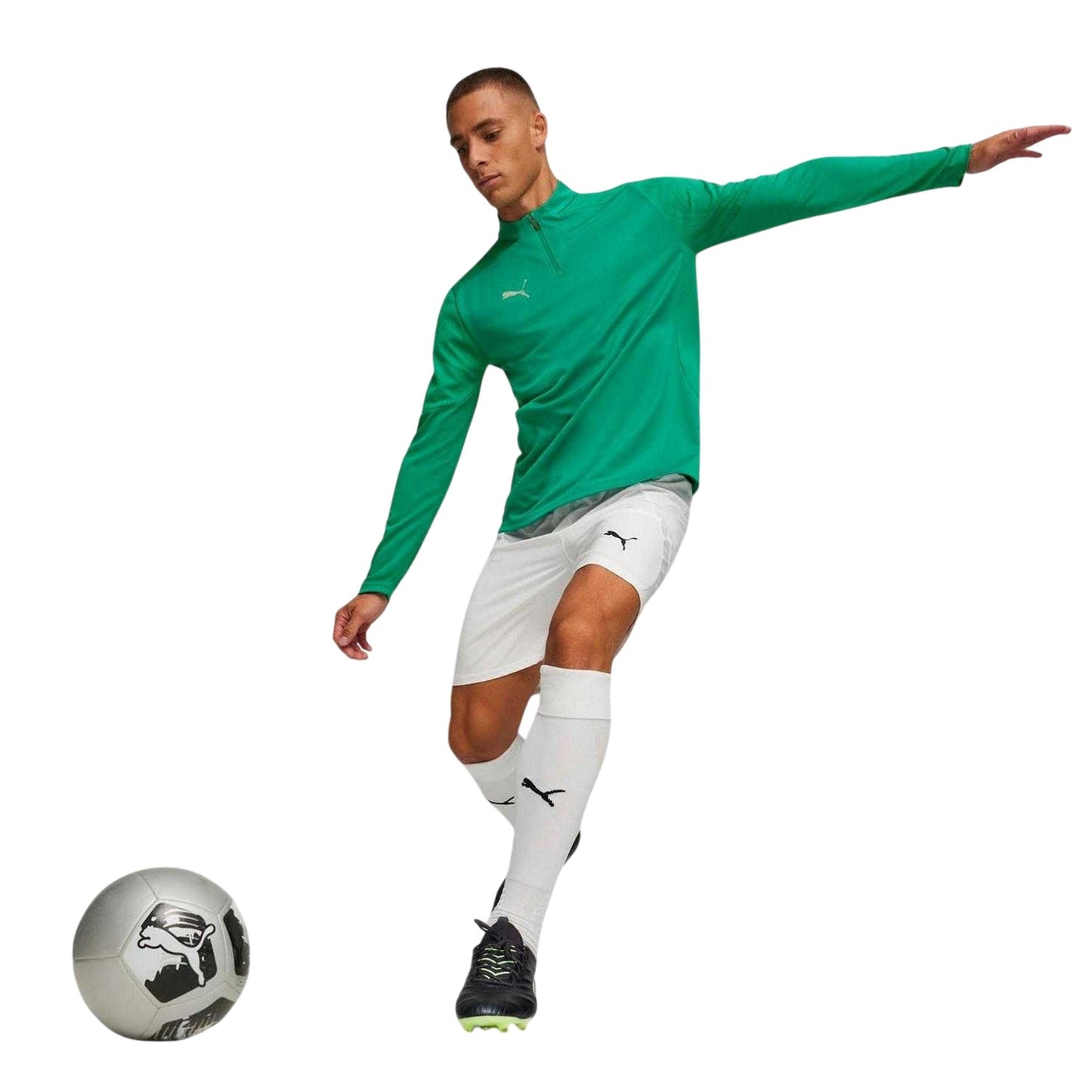 Green - Lifestyle - Puma Mens TeamFinal 24 Quarter Zip Training Top